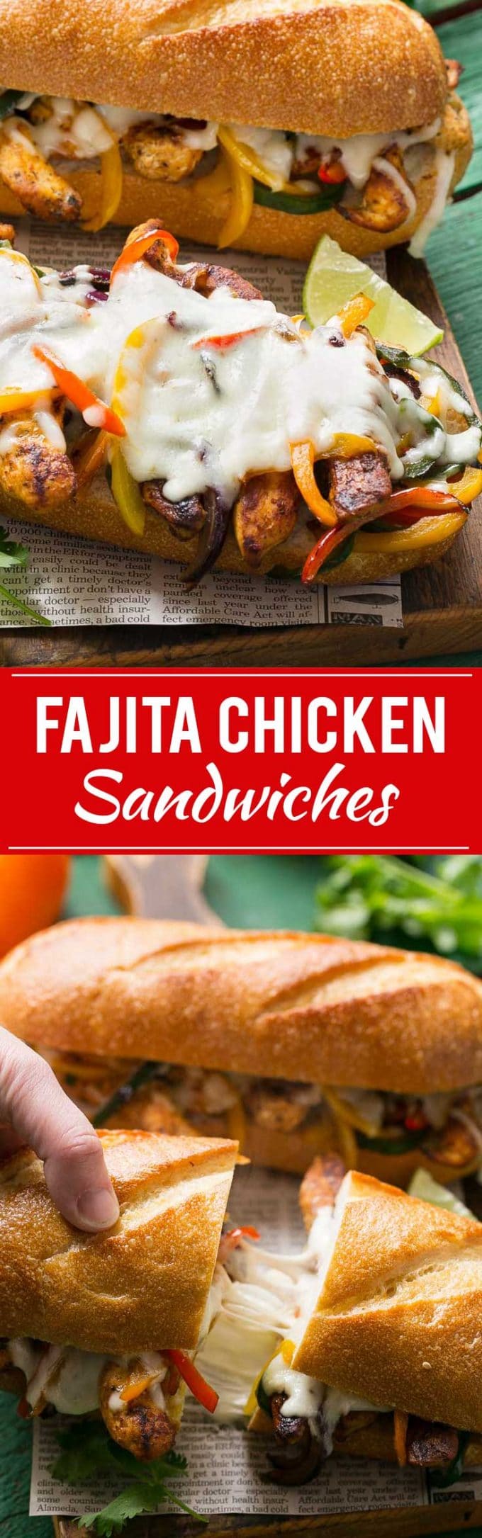 Receta de sándwich de queso y fajita de pollo |  Sándwich de Pollo y Cheesesteak |  Sándwich De Pollo Fajita |  El mejor sándwich de fajita de pollo |  El mejor sándwich de pollo con queso