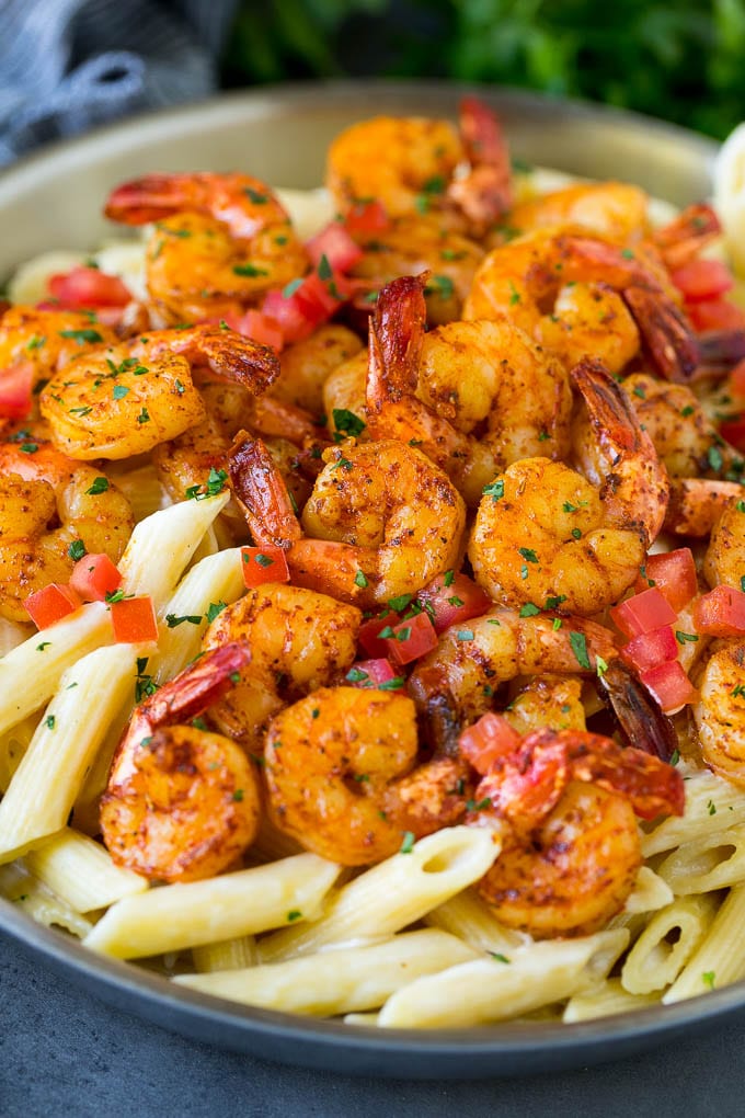 Receta de pasta con camarones cajún |  Pasta con gambas |  Pasta cremosa #pasta #shrimp #cajun #dinner #dinneratthezoo