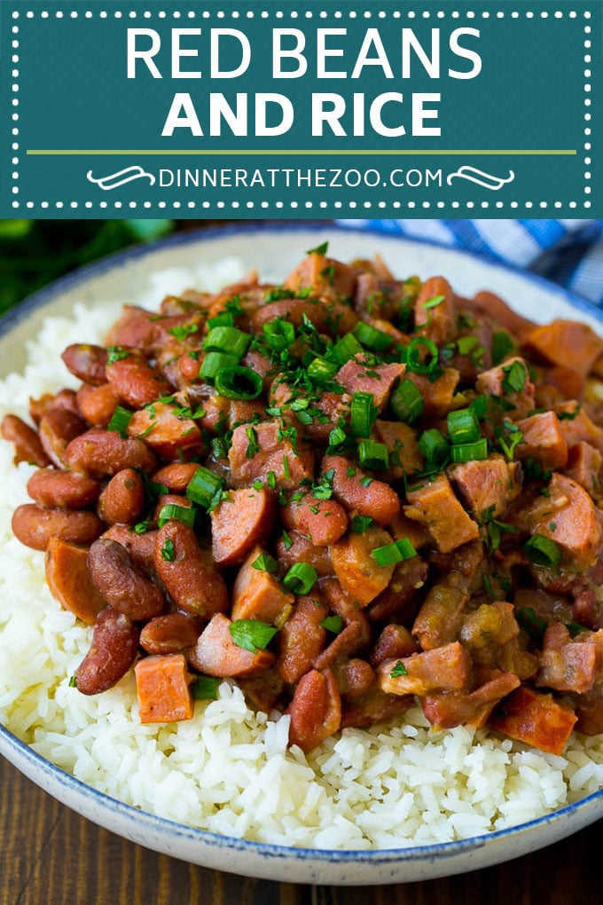 Receta de frijoles rojos y arroz |  Frijoles rojos y embutidos |  Frijoles rojos cajún # frijoles # arroz # salchicha # jamón # cajún # cena #dinneratthezoo