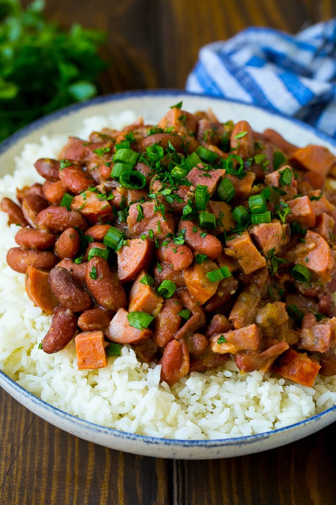 Receta de frijoles rojos y arroz