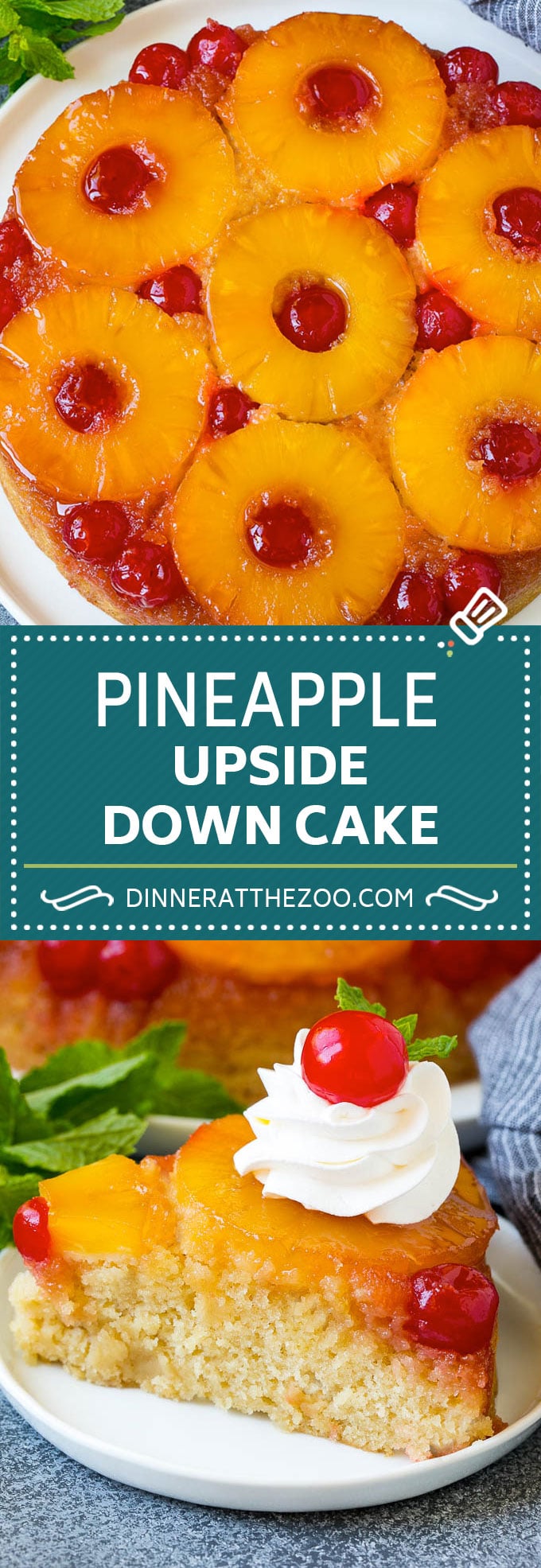Pastel de piña al revés |  Pastel de piña # tarta #ananas #postre #berry #dinneratthezoo