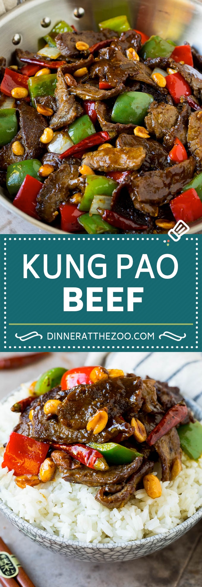 Esta carne de kung pao es una combinación de bistec en rodajas finas, pimientos, cebollas y maní tostado, todo en una salsa picante y sabrosa.