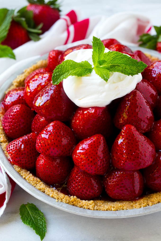 Tarta de fresas frescas