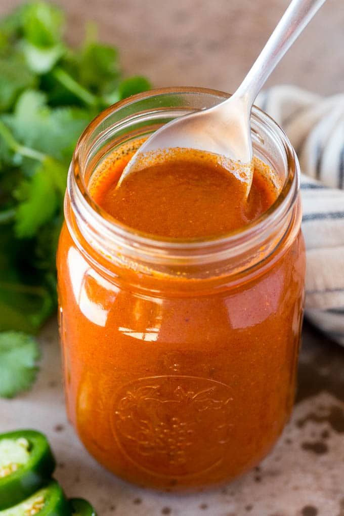 Salsa casera de enchilada