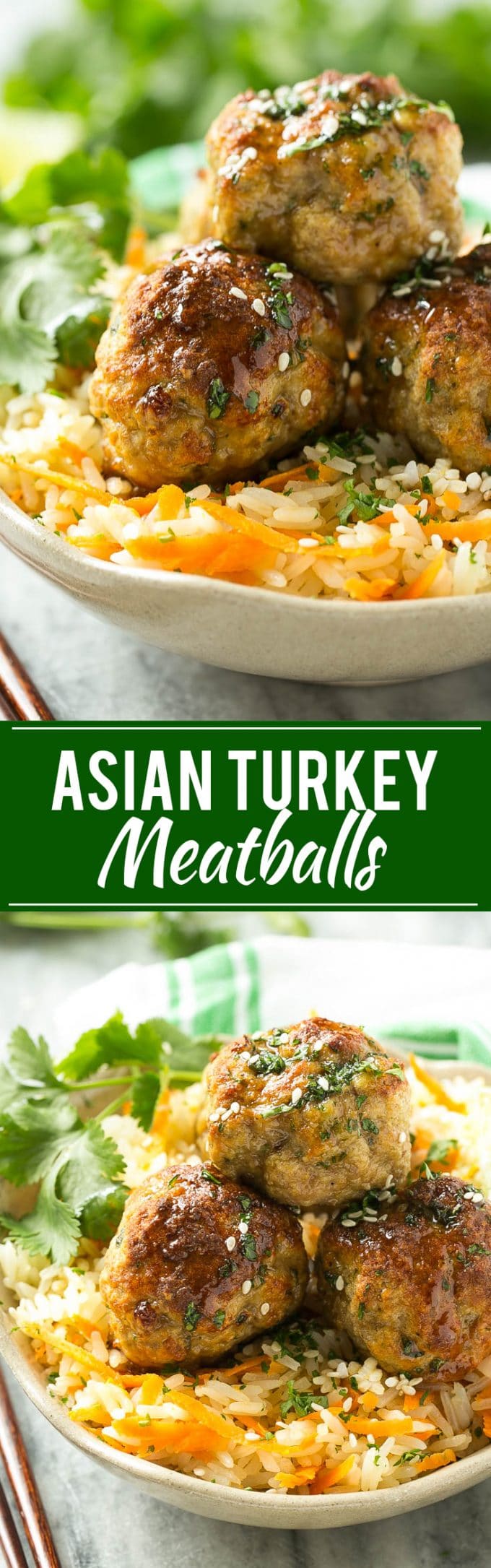 Receta asiática de albóndigas de arroz con zanahoria y pavo |  Albóndigas de pavo asiático |  Arroz con zanahorias |  Mejores albóndigas asiáticas |  Albóndigas Asiáticas Fáciles |  Salsa de Miel y Ajo