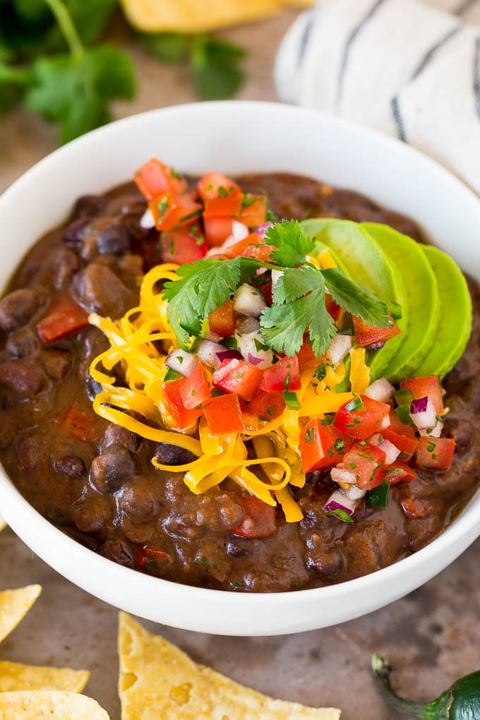 Sopa de frijol negro