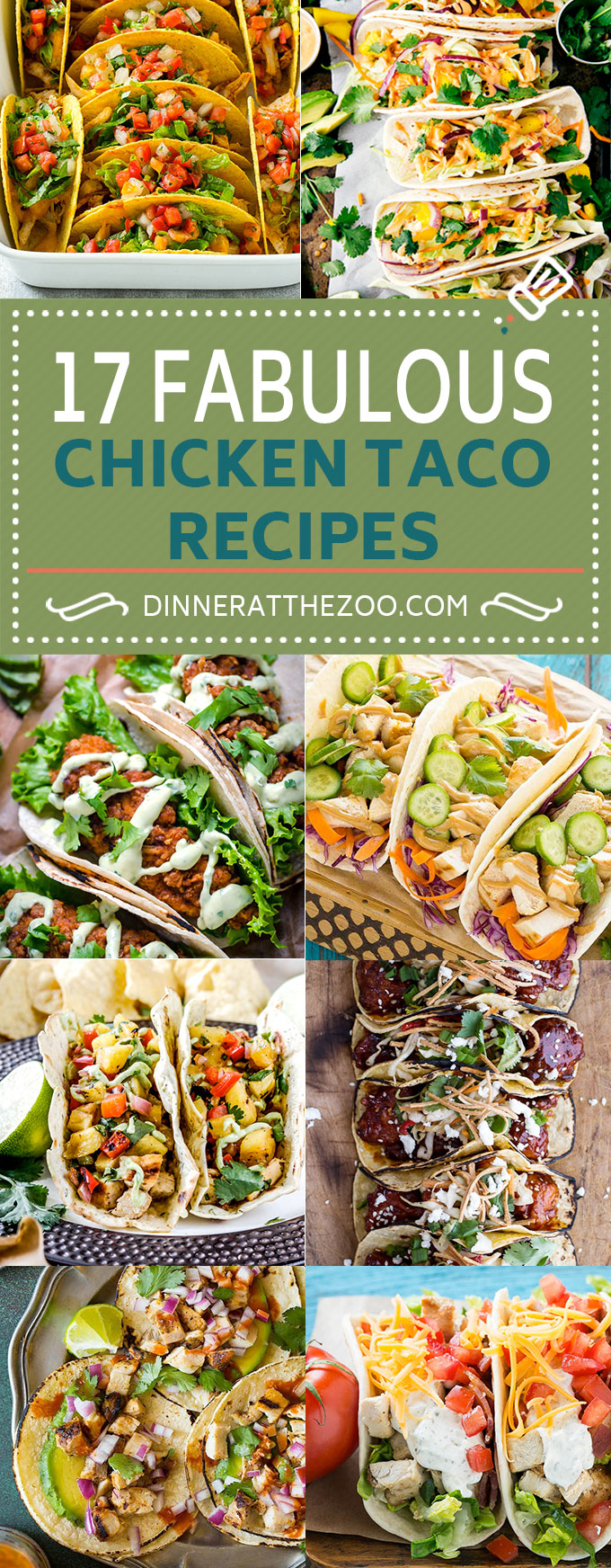 17 recetas fabulosas de tacos de pollo |  Recetas fáciles de tacos #tacos # pollo # cena #dinneratthezoo