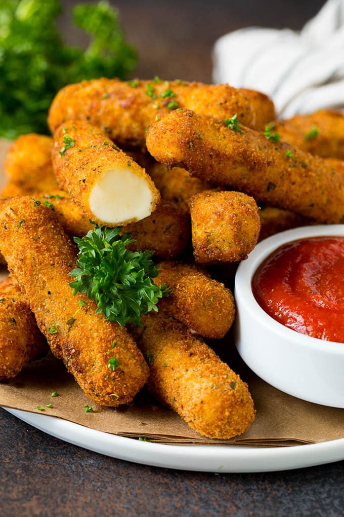 Palos de mozzarella