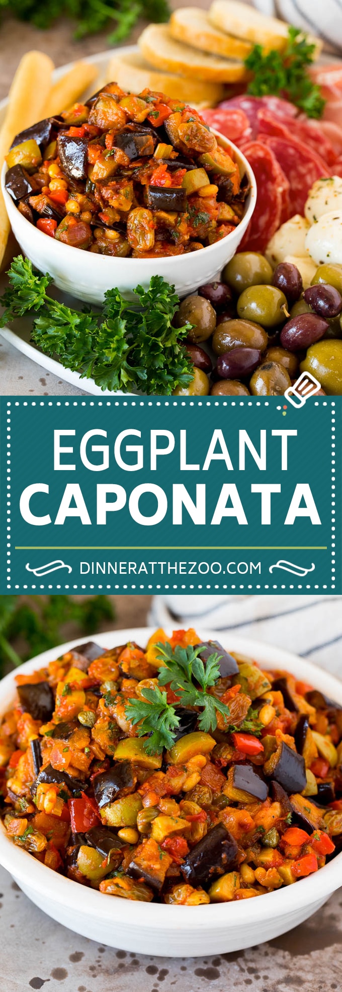 Esta receta de caponata es una mezcla dulce y salada de berenjenas, pimientos, tomates y aceitunas, todos cocinados juntos para crear un delicioso aperitivo.