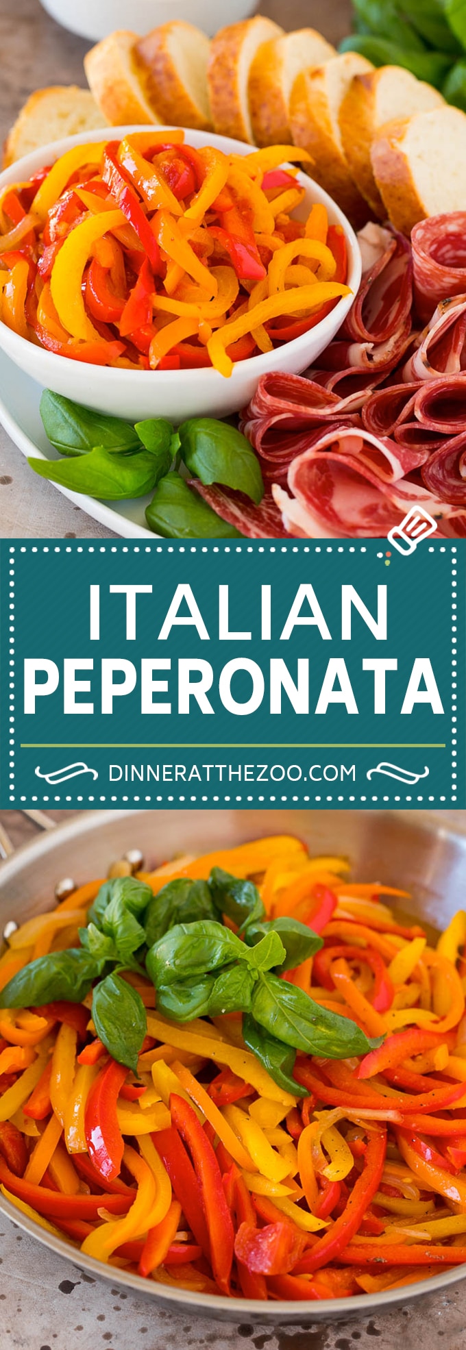Esta peperonata es una receta clásica italiana de pimientos, cebollas y tomates cocidos.