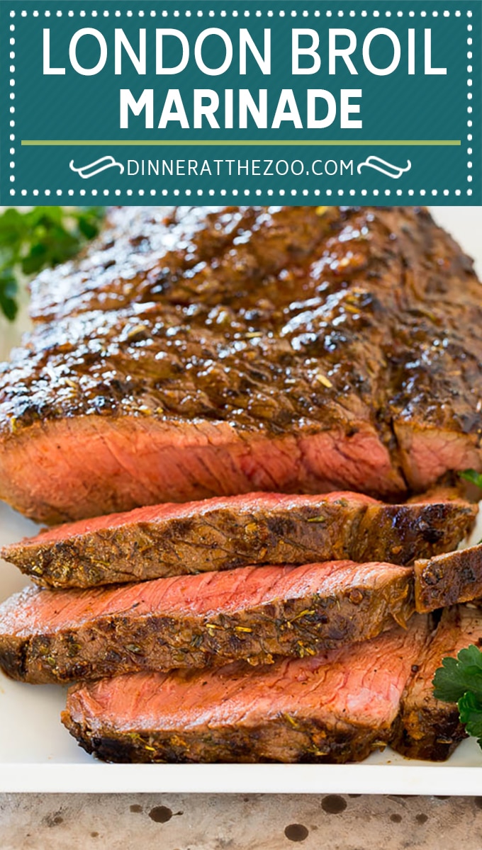 Esta marinada a la parrilla londinense está hecha con una sabrosa mezcla de aceite de oliva, jugo de limón, salsa de soja y muchas hierbas y especias.