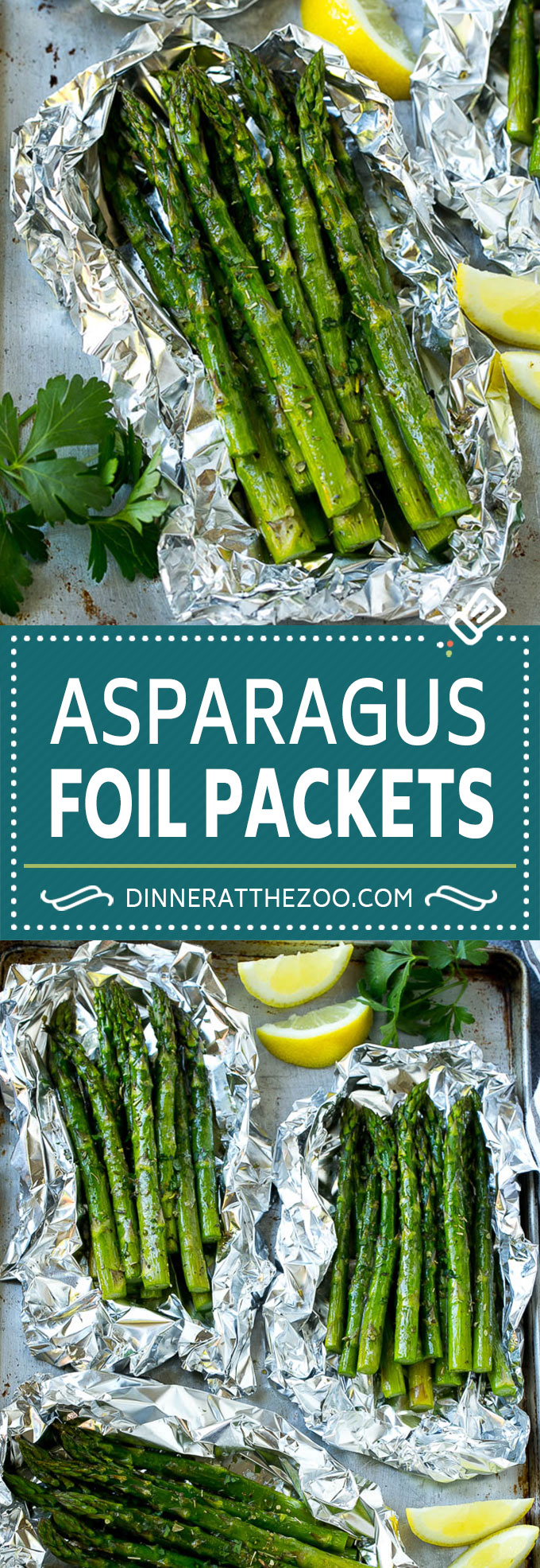 Receta de hoja de espárragos a la parrilla |  Receta de paquete de aluminio |  Paquete de hojas de espárragos |  Receta de espárragos # asar # espárragos #dinneratthezoo