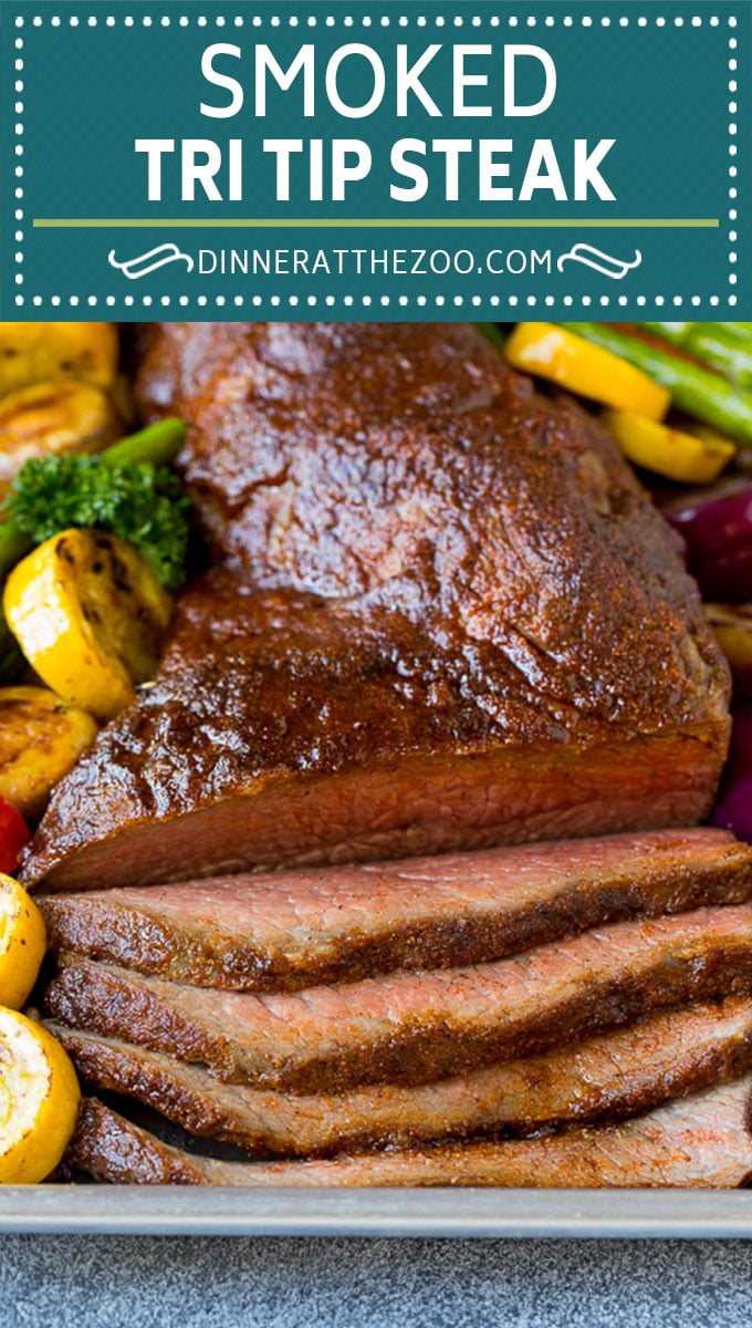El tri-tip ahumado se recubre con una mezcla de especias de la casa y luego se ahuma lentamente hasta obtener una perfección tierna y jugosa.  #beef #dinneratthezoo