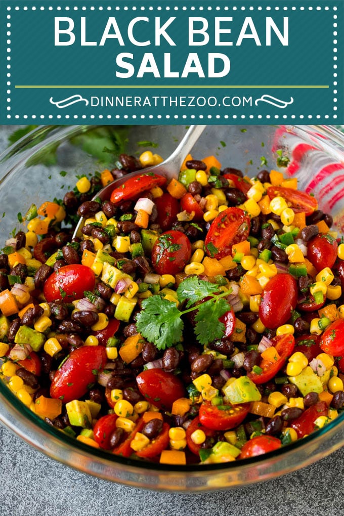 Receta de ensalada de frijoles negros # frijoles # frijoles negros # ensalada # saludable #Cazuelas online# aguacate