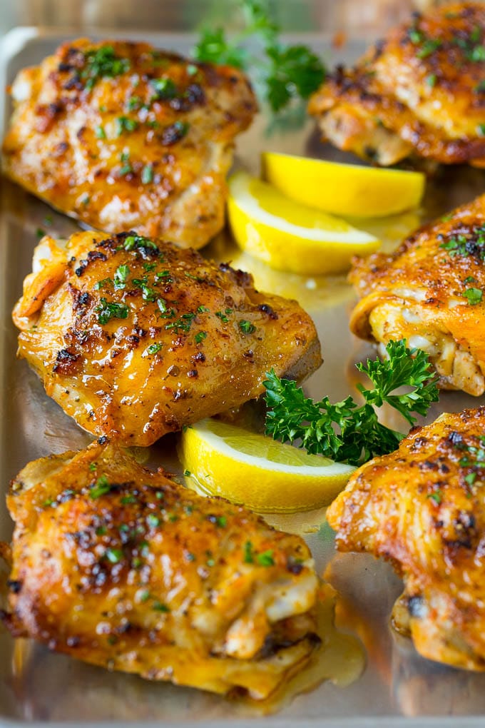 Muslos de pollo al horno