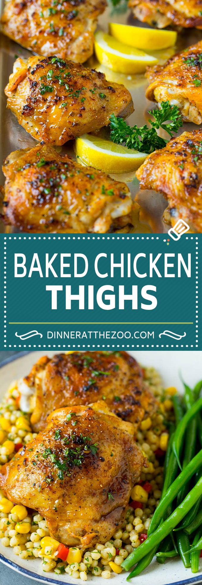 Estas piernas de pollo al horno se cubren con aceite de oliva, ajo y hierbas, luego se asan en el horno hasta que estén doradas.