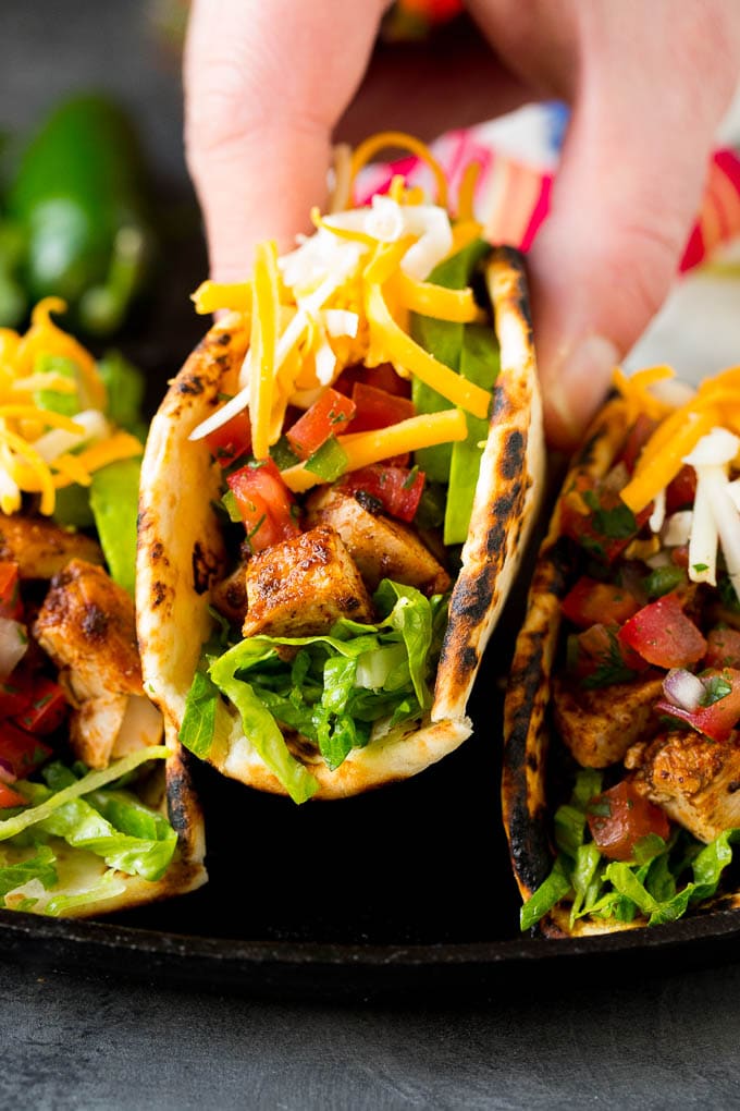 Tacos de pollo fáciles