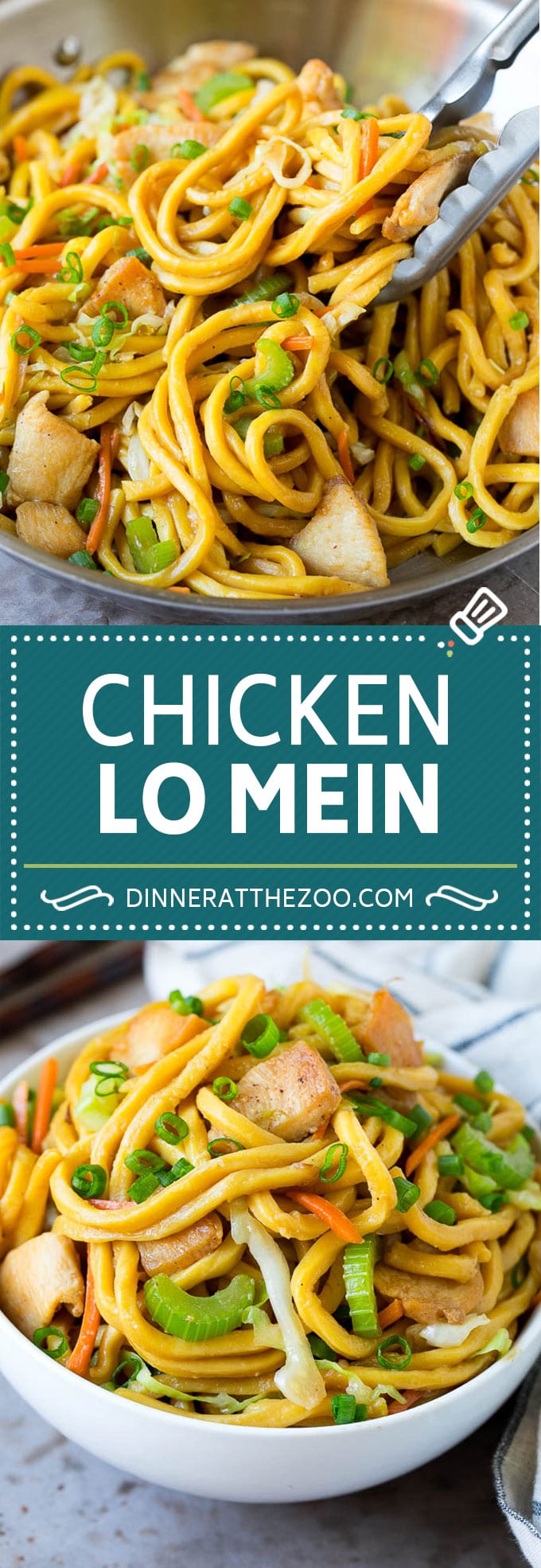Chicken Lo Mein |  Fideos salteados # pollo # fideos # comida china # cena #Cazuelas online#lomein