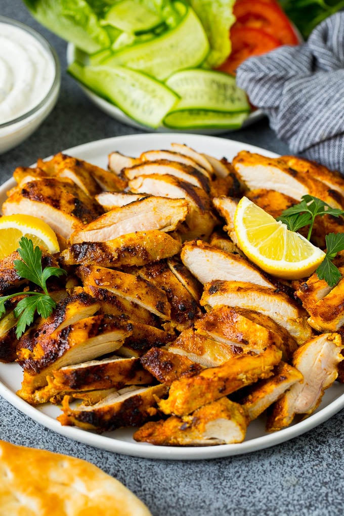 Shawarma de pollo (a la parrilla o al horno)