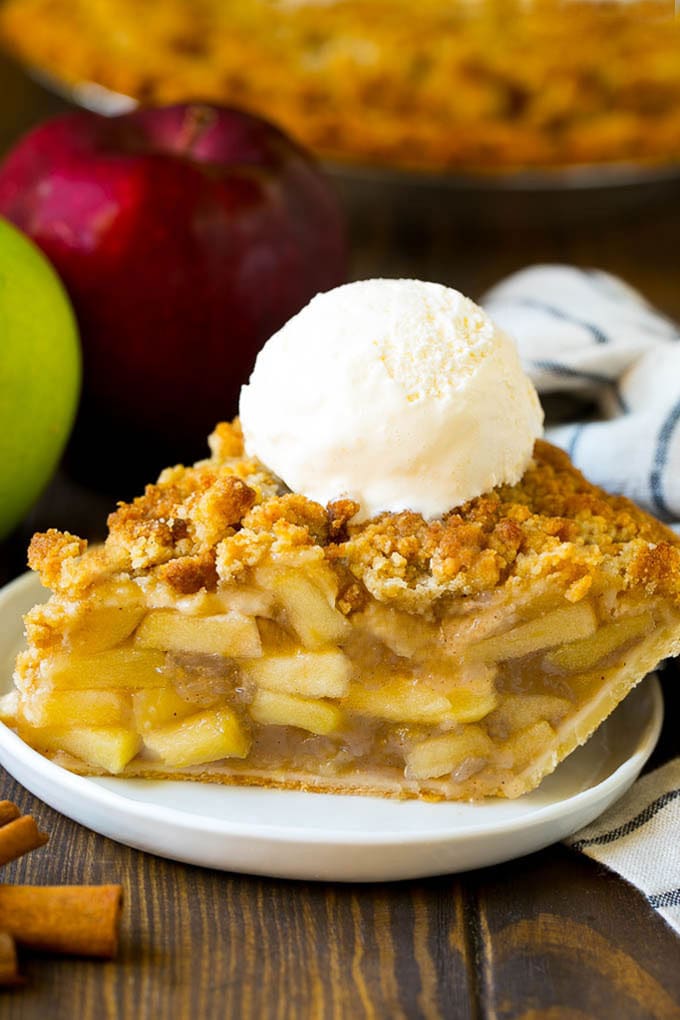 Pastel de manzana holandesa