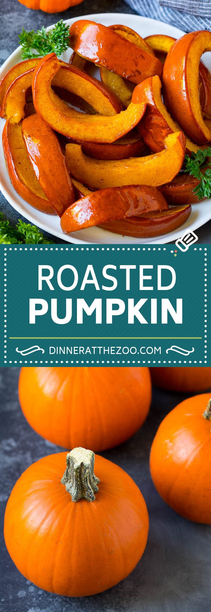 Esta receta de calabaza asada está hecha con rodajas de calabaza de pastel de azúcar cocidas con azúcar morena, jarabe de arce y canela.