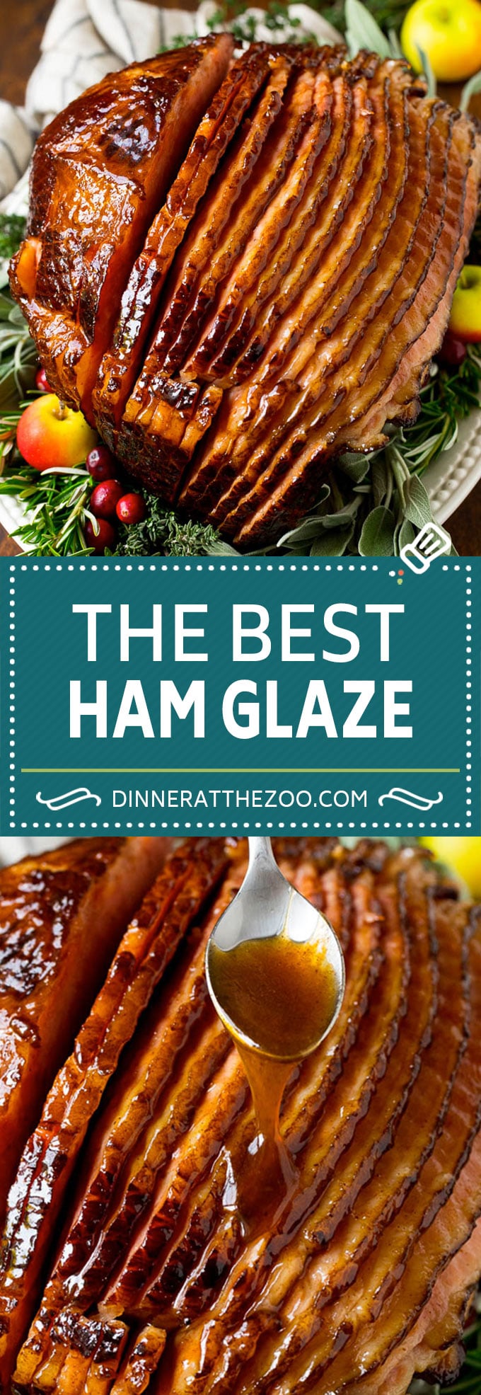 Este glaseado de jamón es una combinación de mantequilla, azúcar morena, jugo de piña y especias, todo hervido a fuego lento hasta que espese.
