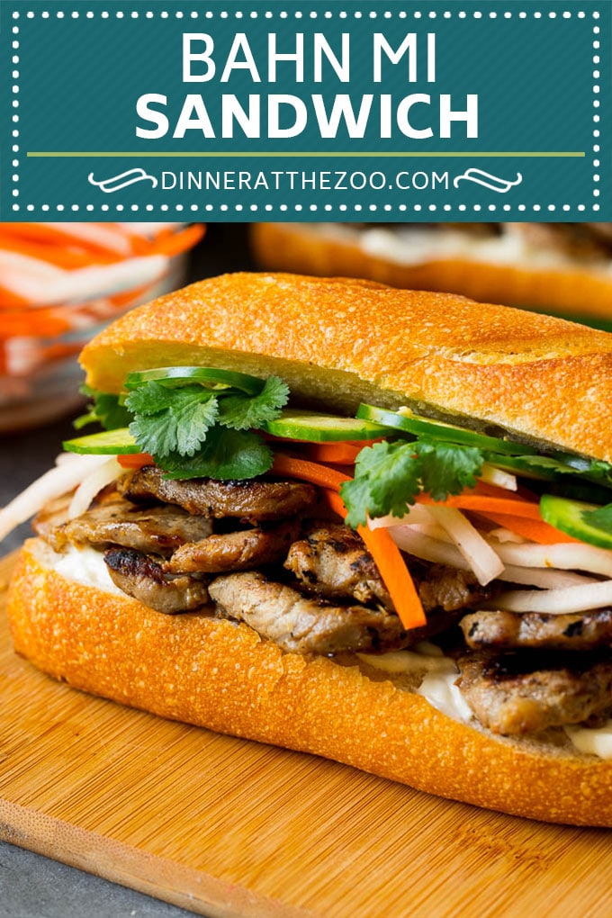 Receta Bahn Mi Sandwich #sandwich #pork #lunch #diner #dinneratthezoo