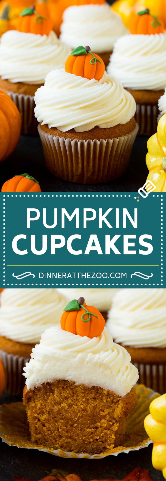 Receta de cupcakes de calabaza |  Pastel de calabaza # Pastel # Cupcakes # Calabaza # Congelar # Oferta # Otoño # Acción de Gracias # Cena Chezoo