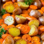 Patatas y zanahorias asadas