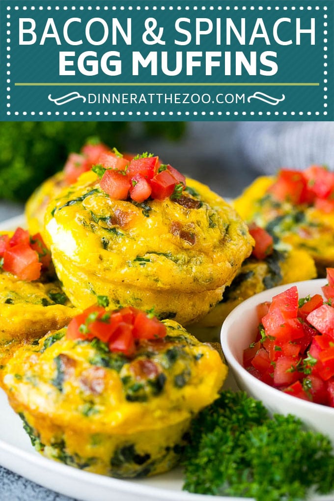 Receta de muffin de huevo |  Desayuno bajo en carbohidratos |  Preparar la comida del desayuno # huevos # bajos en carbones # keto # espinacas #queso #mealprep #desayunos #dinneratthezoo