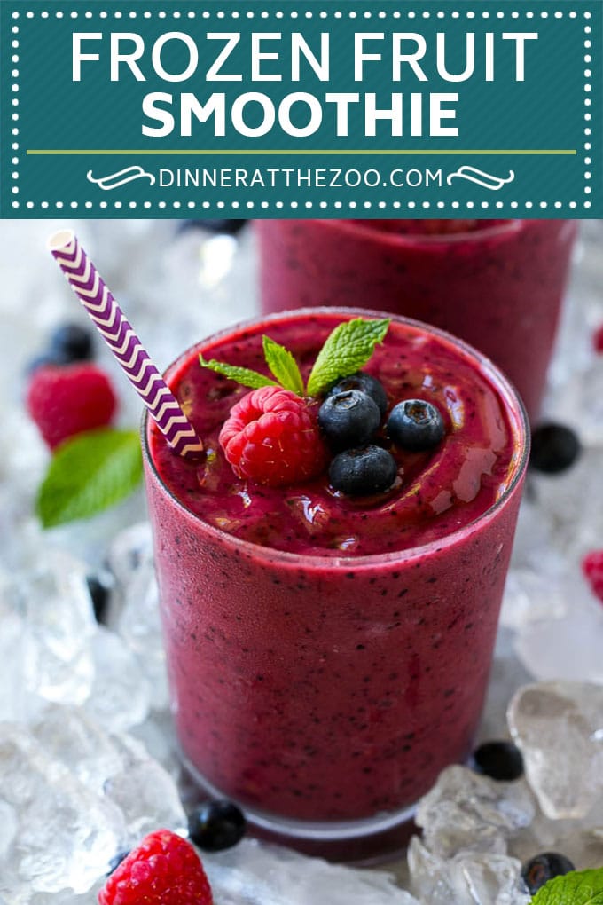 Batido de frutas congeladas |  Batido de bayas |  Batido saludable #fruta #smoothie #drink #dinneratthezoo