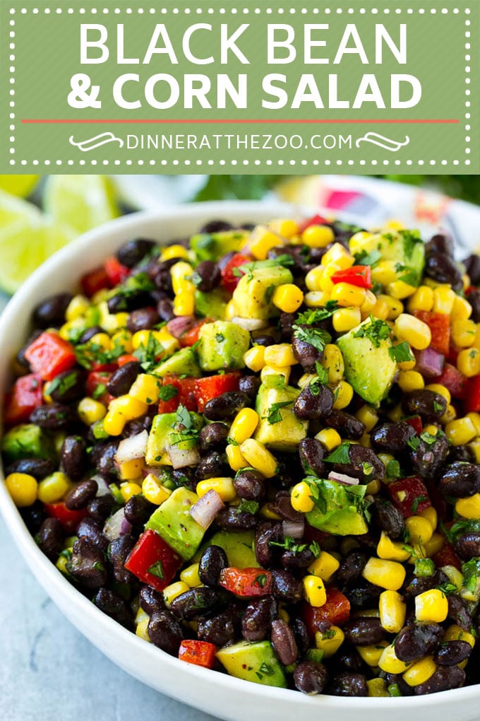 Receta de ensalada de frijoles negros y maíz |  Ensalada Mexicana |  Ensalada de frijoles negros |  Ensalada de frijoles # ensalada # frijoles # maíz # comida mexicana #dinneratthezoo