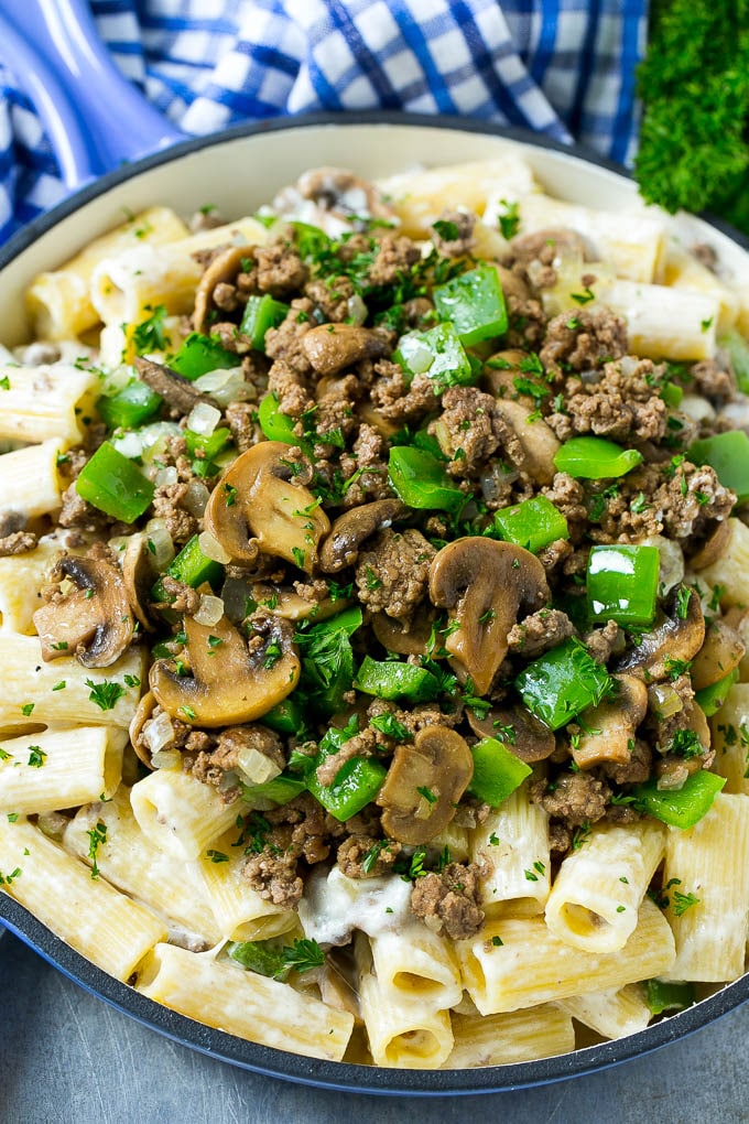 Pasta Philly Cheesesteak