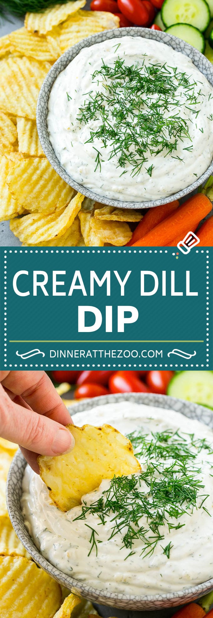 Receta de salsa de eneldo |  Salsa de patatas fritas |  Salsa cremosa #dip #chips #snack #aperitif #dinneratthezoo