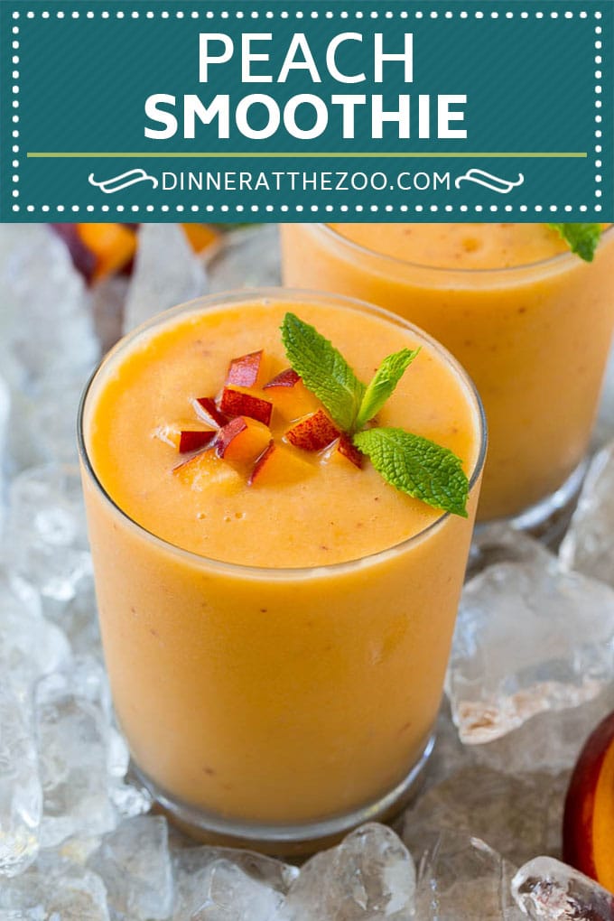 Receta de batido de melocotón |  Receta de batido fácil |  Receta de melocotón # melocotón # batido #bebida #dinneratthezoo