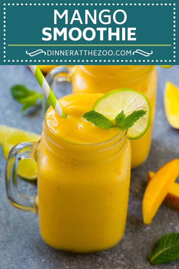 Receta de batido de mango |  Receta de mango |  Batido saludable #mango #smoothie #drink #dinneratthezoo