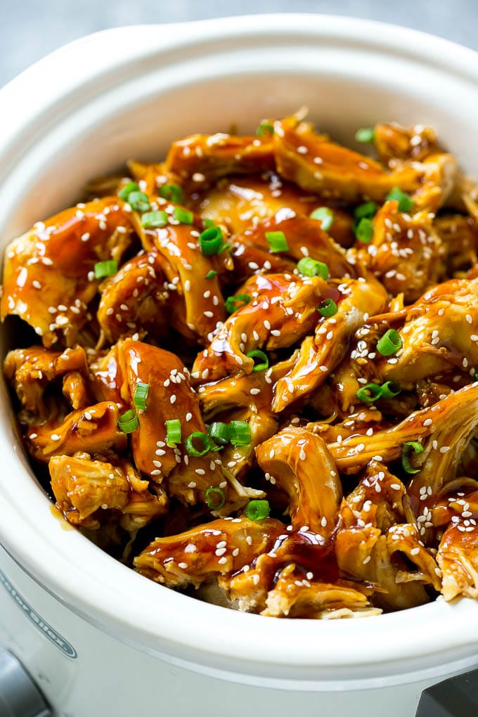 Pollo teriyaki en olla de cocción lenta