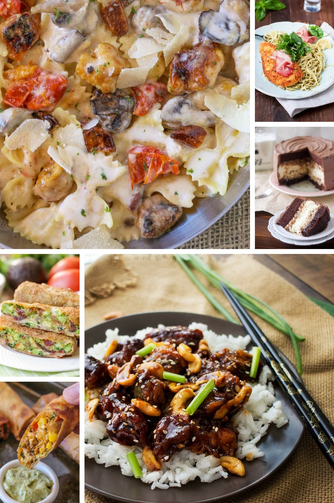 25 recetas de Cheesecake Factory | Recetas de Copycat Cheesecake Factory | Restaurant Copycat Recipes #cheesecake #Cazuelas online# cena # pasta # pollo Cheesecake Factory copia recetas que incluyen rollos de huevo, platos de pollo y tarta de queso con chocolate.