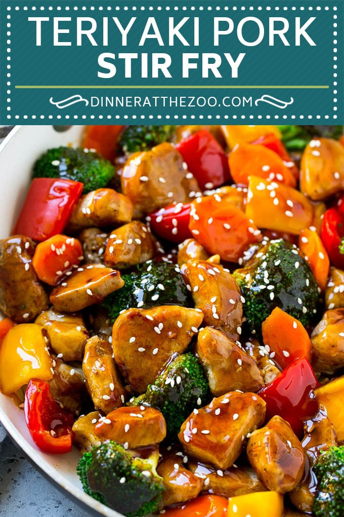 Receta de cerdo teriyaki salteado |  Cerdo salteado |  Receta fácil de cerdo |  Teriyaki de cerdo #teriyaki # cerdo #stirfry #asianfood #healthy #dinner #dinneratthezoo