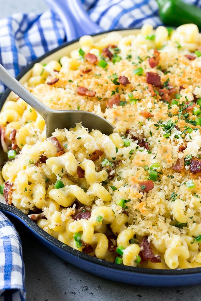 Popper de macarrones con queso y jalapeño