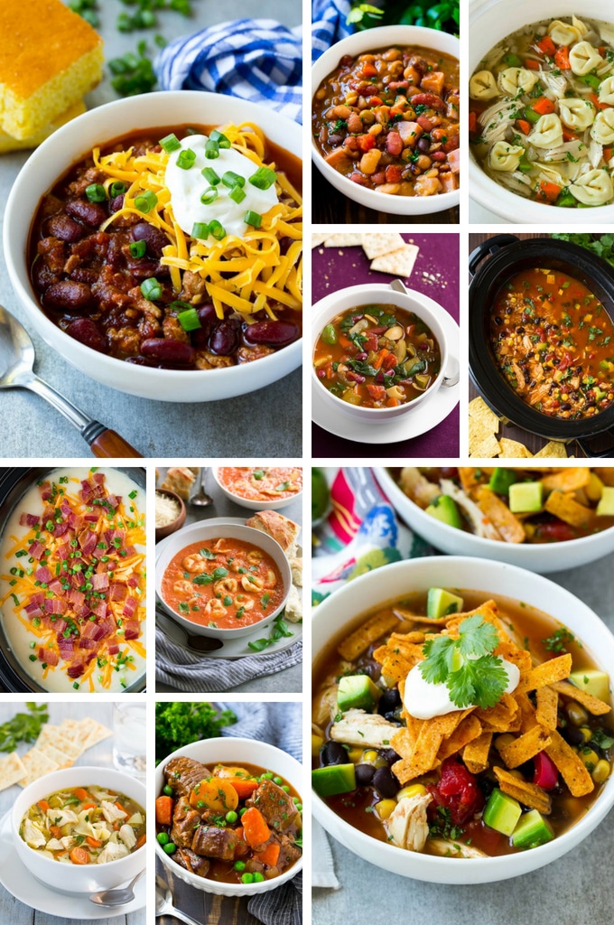 50 recetas de sopa de olla de cocción lenta | Recetas de sopa de vajilla | Sopa de pollo | Sopa de pescado | Estofado de ternera #sopa # estofado #slowcooker #crockpot #Cazuelas online#dinner Recetas de sopa de cocción lenta que incluyen sopas de pollo, guisos y sopas de fideos.