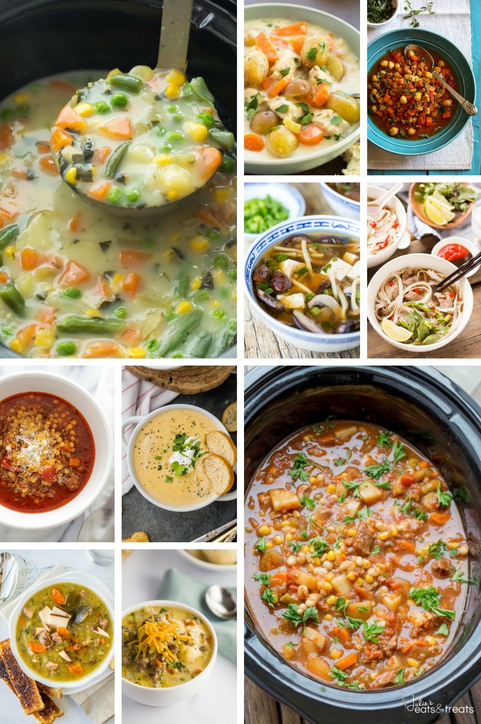 50 recetas de sopa de olla de cocción lenta | Recetas de sopa de vajilla | Sopa de pollo | Sopa de pescado | Estofado de ternera #sopa # estofado #slowcooker #crockpot #Cazuelas online#dinner Recetas de sopa de cocción lenta que incluyen sopa de brócoli, sopa de guisantes y estofado de pollo.