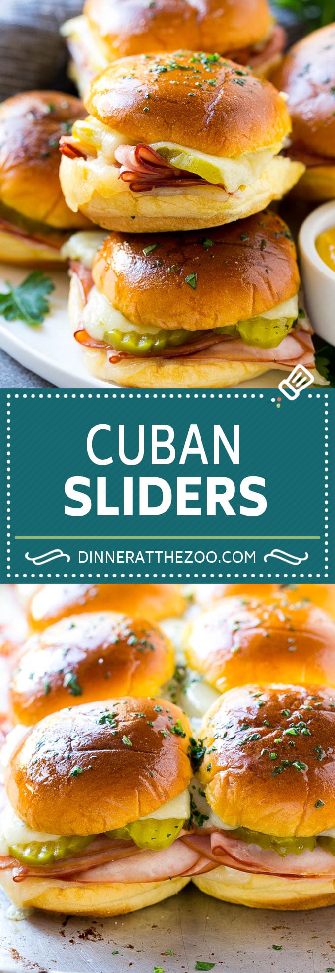 Receta de slider cubano |  Receta de Sandwich Cubano |  Slide Sandwiches |  Sliders de jamón y queso #sliders #sandwiches #ham #cheese #appetizer #dinneratthezoo