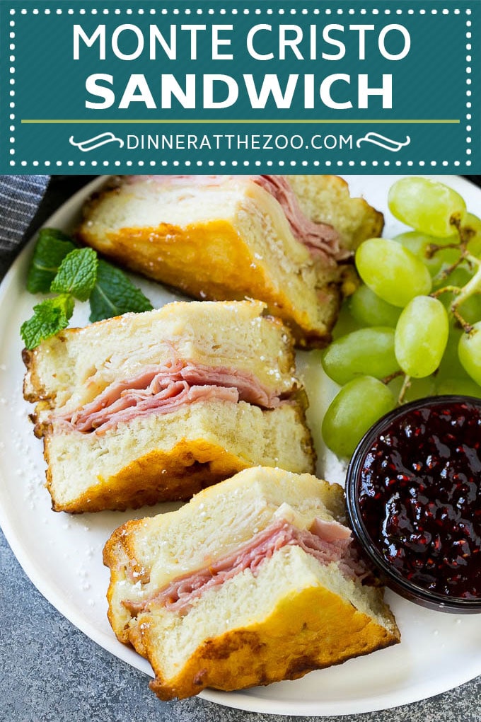 Receta de sándwich de Monte Cristo |  Sándwich Monte Cristo de Disneyland |  Sándwich de pavo |  Sándwich de jamón #sandwich #turkeysandwich #dinneratthezoo