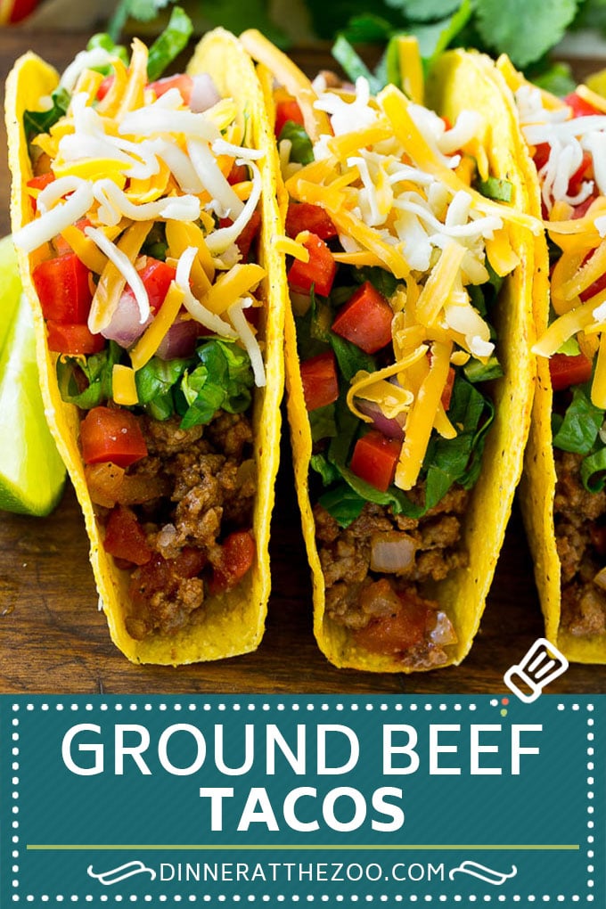 Receta de taco de carne molida |  Tacos crujientes |  Tacos de res #tacos #mexicanfood #tacotuesday #dinneratthezoo