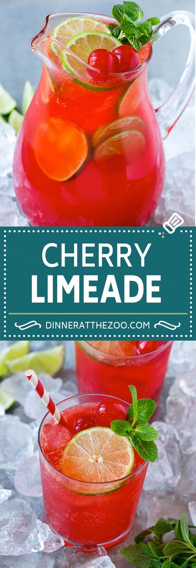 Receta Cherry Limeade |  Sonic Cherry Limeade |  Limeade #limeade #drink #cherry #lime #Cazuelas onlinereceta