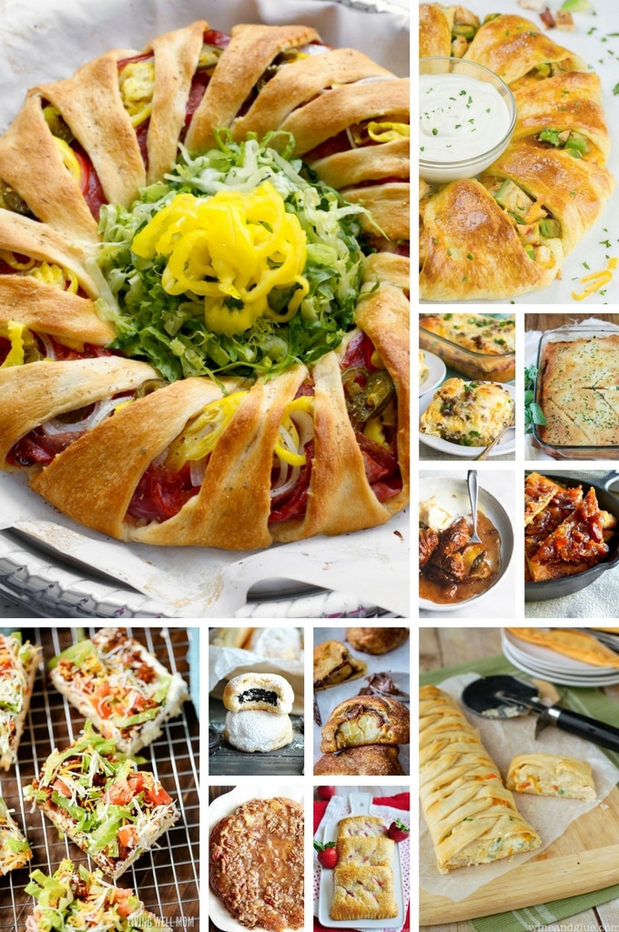 Aros de croissant, estofados de desayuno, postres de croissant roll y cenas de croissant roll.