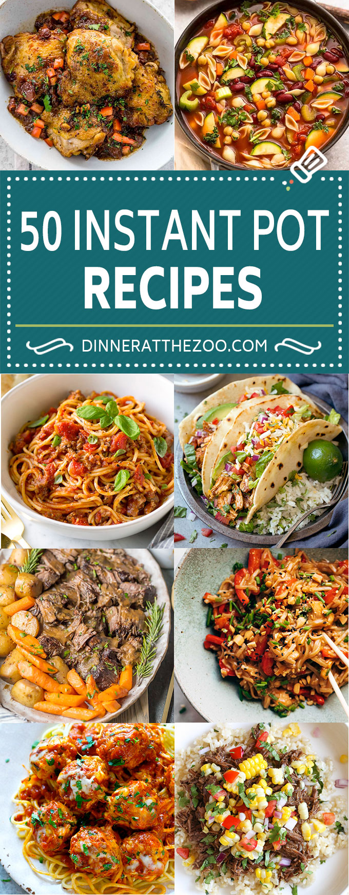 50 recetas instantáneas |  Recetas Instantáneas Fáciles |  Pollo instantáneo |  Carne de res instantánea #instantpot #pressurecooker #dinneratthezoo