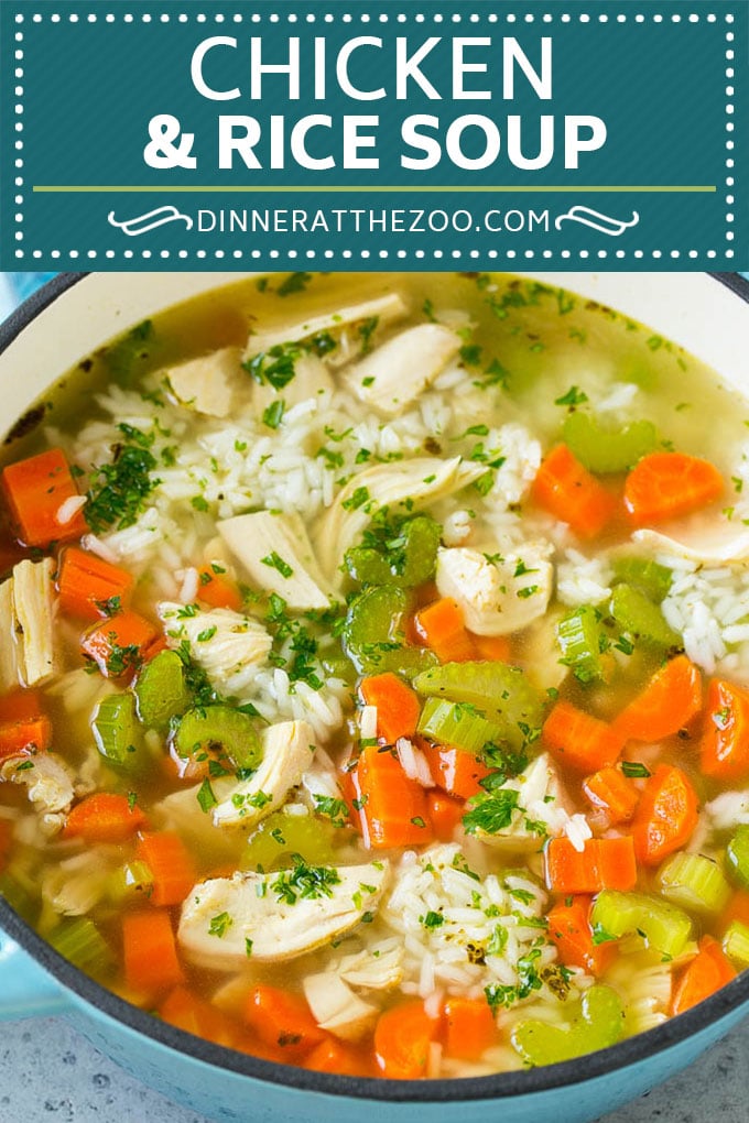 Receta de sopa de pollo y arroz |  Sopa de pollo casera |  Sopa de pollo fácil #sopa #pollo #arroz # cena # sin gluten #confortfood #dinneratthezoo