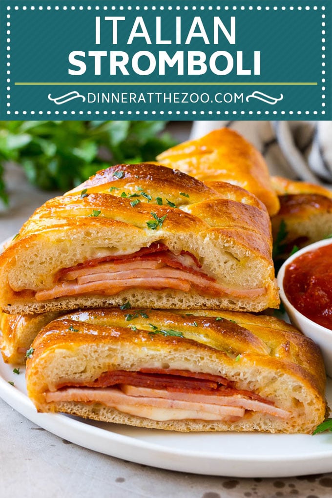 Receta de Stromboli |  Stromboli italiano #pepperoni #cheese #ham #dinner #dinneratthezoo